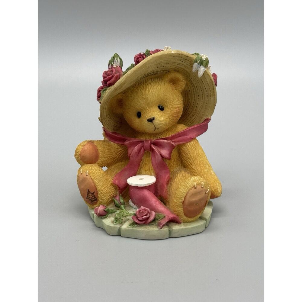 Vintage 1997 Cherished Teddies Janet You're Sweet As A Rose Figurine 3” No Box